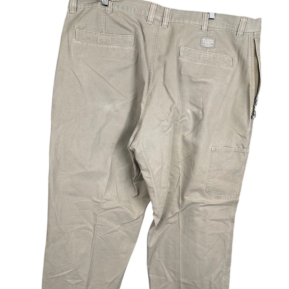 Columbia Sportswear Mens Khaki Utility Canvas Pants Tan 42x28 AM8142